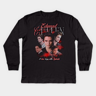 Edward Vampire Kids Long Sleeve T-Shirt